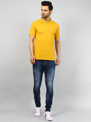 Mustard Solid Polo T-shirt