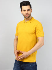 Mustard Solid Polo T-shirt