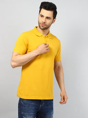 Mustard Solid Polo T-shirt