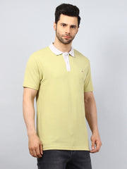 Dried Moss Solid Polo Tshirt