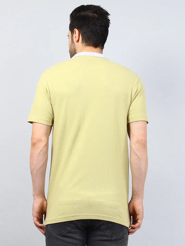 Dried Moss Solid Polo Tshirt Tim Paris
