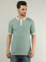 Green Solid Regular Fit T-shirt