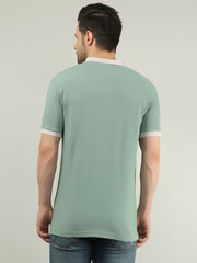 Green Solid Regular Fit T-shirt
