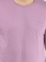 Purple Solid Regular Fit T-shirt