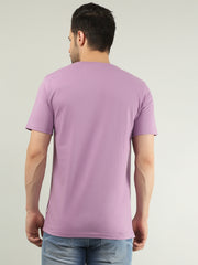 Purple Solid Regular Fit T-shirt