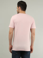 Pink Solid Regular Fit T-shirt