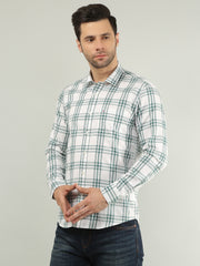 Green Checks Regular Fit Shirt