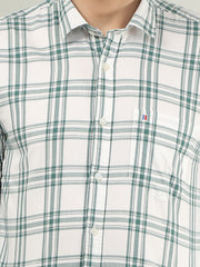 Green Checks Regular Fit Shirt