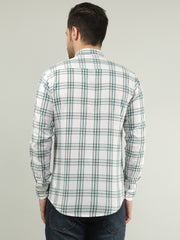 Green Checks Regular Fit Shirt