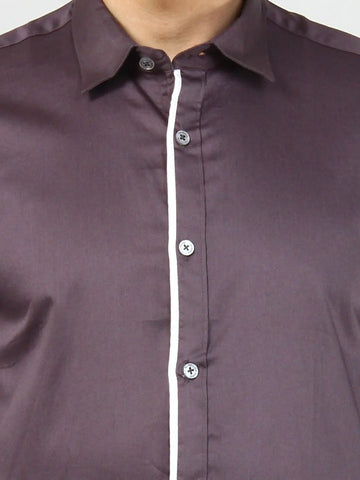 Charcoal Solid Regular Fit Shirt Tim Paris