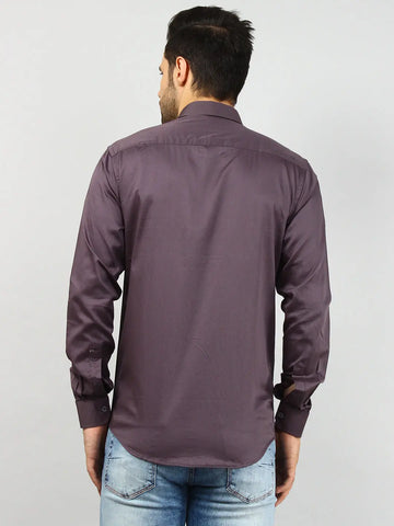 Charcoal Solid Regular Fit Shirt Tim Paris