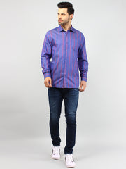 Blue Checkered Regular Fit Shirt