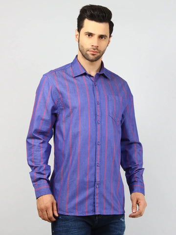 Blue Checkered Regular Fit Shirt TIM PARIS