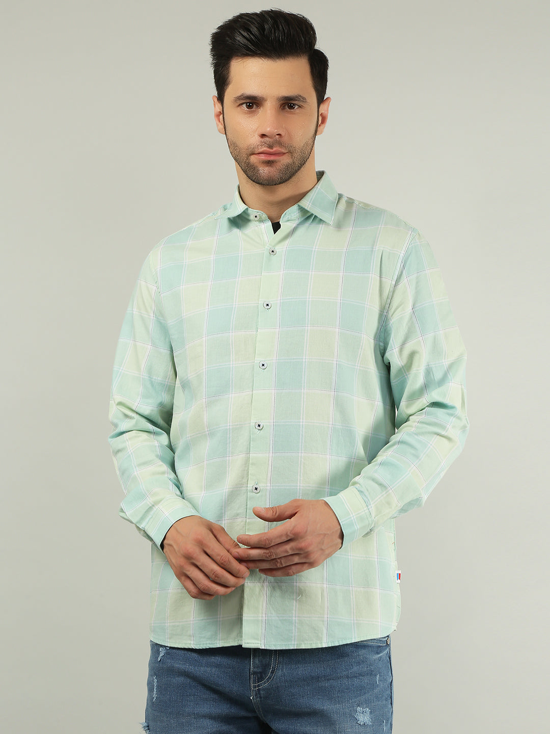 Sky Checkered Regular Fit Shirt