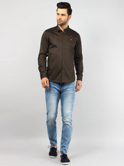 Black Solid Regular Fit Shirt