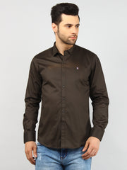 Black Solid Regular Fit Shirt
