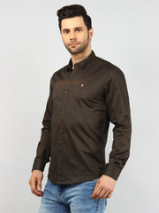 Black Solid Regular Fit Shirt