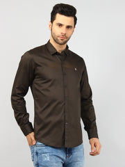 Black Solid Regular Fit Shirt