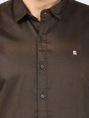 Black Solid Regular Fit Shirt