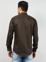 Black Solid Regular Fit Shirt