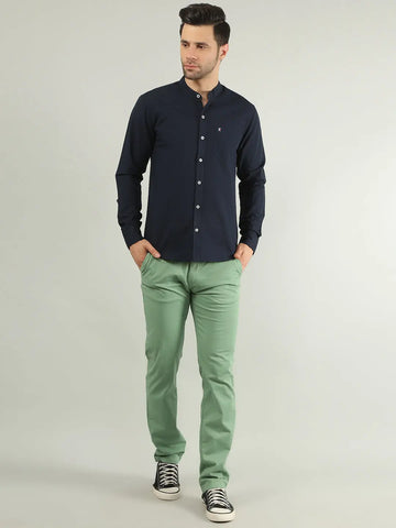 Navy Solid Regular Fit Shirt TIM PARIS