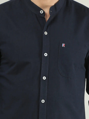Navy Solid Regular Fit Shirt TIM PARIS