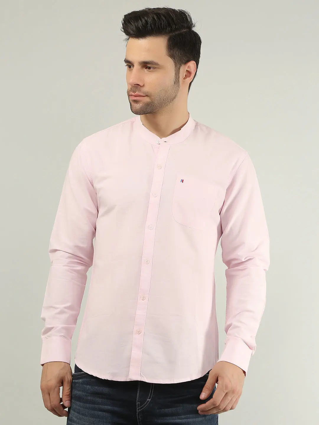 Pink Solid Regular Fit Shirt TIM PARIS