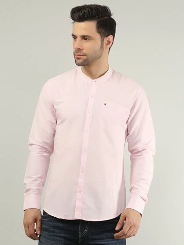Pink Solid Regular Fit Shirt TIM PARIS