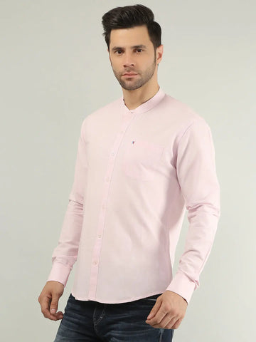 Pink Solid Regular Fit Shirt TIM PARIS