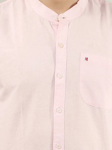 Pink Solid Regular Fit Shirt TIM PARIS