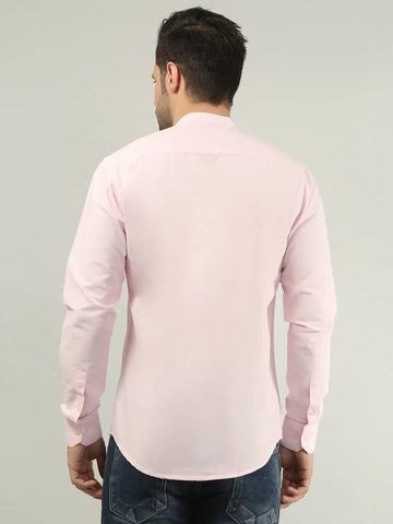 Pink Solid Regular Fit Shirt TIM PARIS