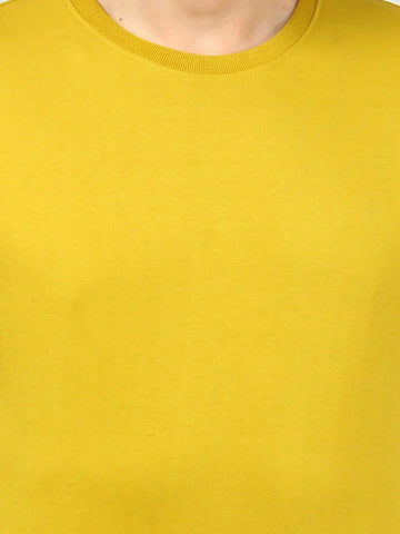 Olive Solid Regular Fit T-shirt Tim Paris