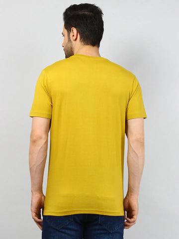 Olive Solid Regular Fit T-shirt Tim Paris