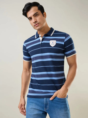 Blue Striped Polo T-Shirt Tim Paris