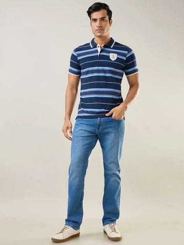 Blue Striped Polo T-Shirt Tim Paris