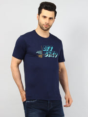 Off Grid Navy Printed T-Shirt