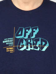 Off Grid Navy Printed T-Shirt