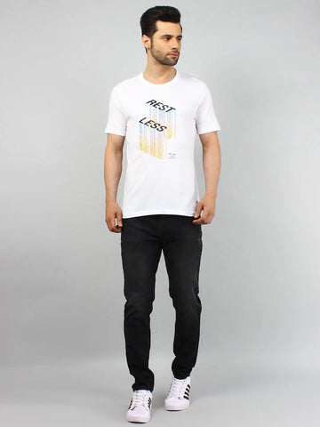 White Rest Less Printed T-Shirt Tim Paris