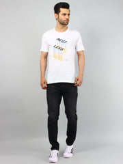 White Rest Less Printed T-Shirt