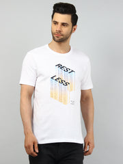 White Rest Less Printed T-Shirt