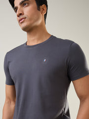 Black Oyester Solid T-Shirt