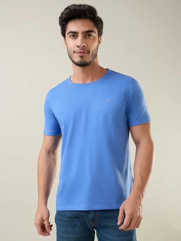 Ultramarine Solid T-Shirt Tim Paris