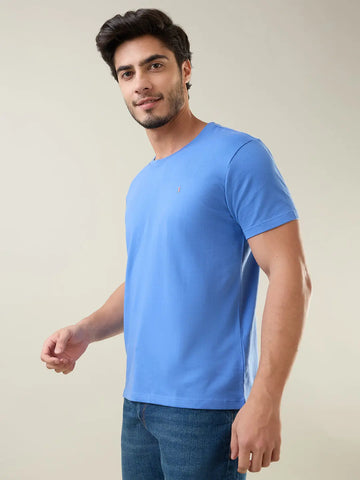 Ultramarine Solid T-Shirt Tim Paris