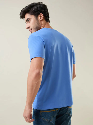 Ultramarine Solid T-Shirt Tim Paris