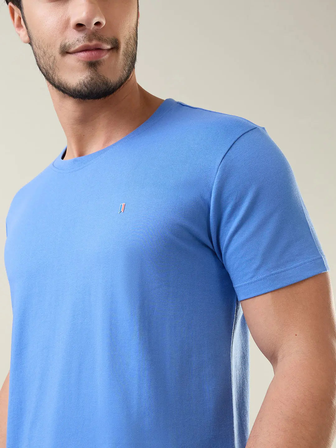 Ultramarine Solid T-Shirt Tim Paris