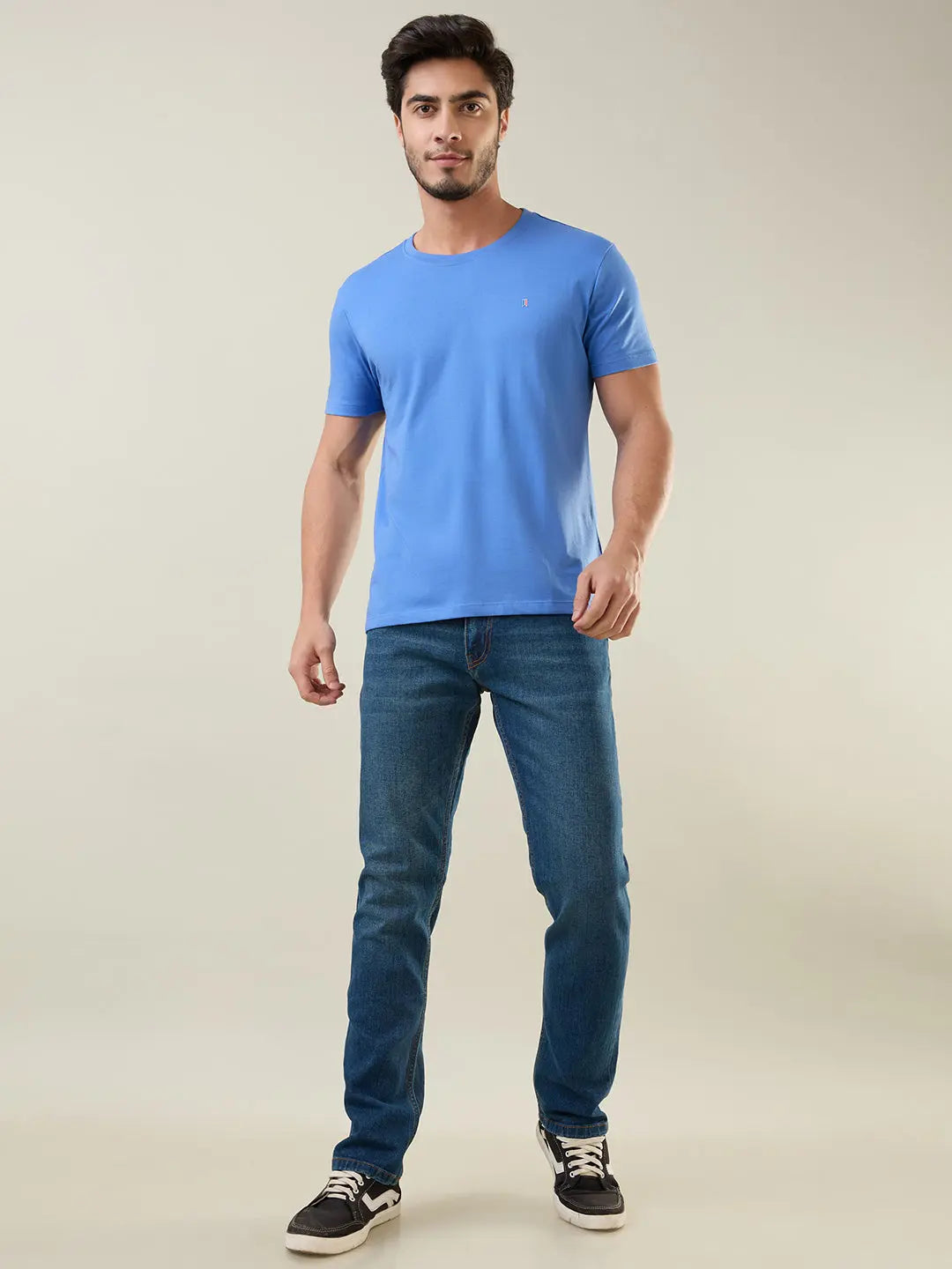 Ultramarine Solid T-Shirt Tim Paris