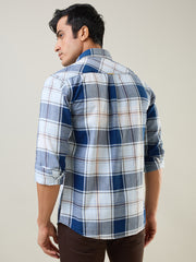 Khakhi Checkered Regular Fit Shirt