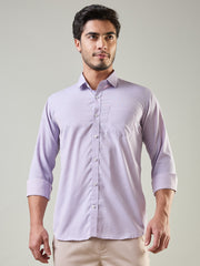 Purple Solid Regular Fit Shirt