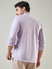 Purple Solid Regular Fit Shirt