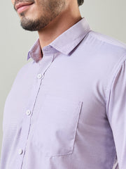 Purple Solid Regular Fit Shirt